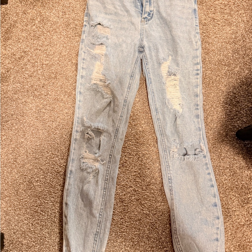 Tinseltown Blue Skinny Jeans Distressed Style